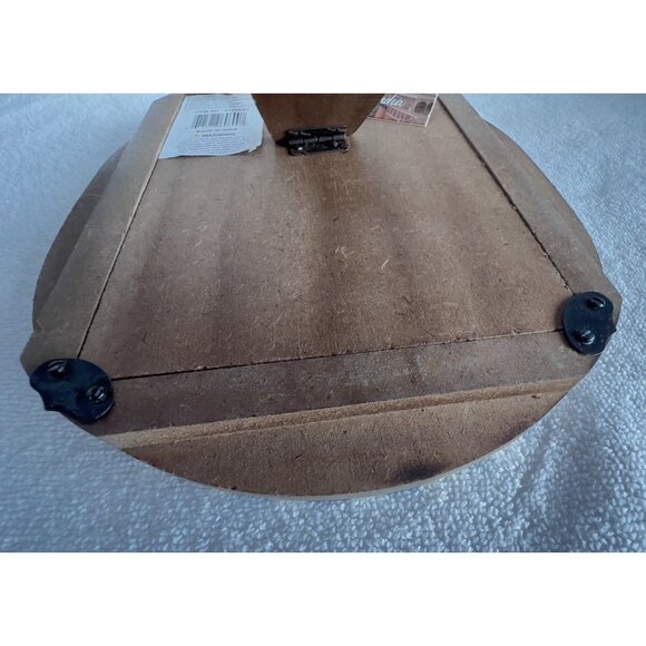 NWT Handcrafted Bone & Resin Blue White Photo Frame Stripe 5 x 7 Vertical Oval - Picture 8 of 10